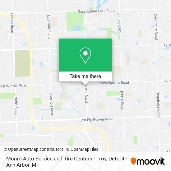 Mapa de Monro Auto Service and Tire Centers - Troy