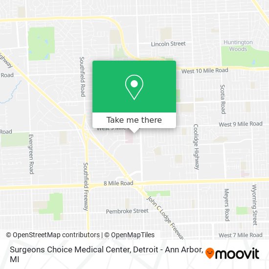 Mapa de Surgeons Choice Medical Center