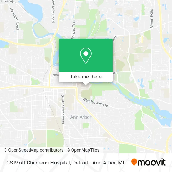 CS Mott Childrens Hospital map