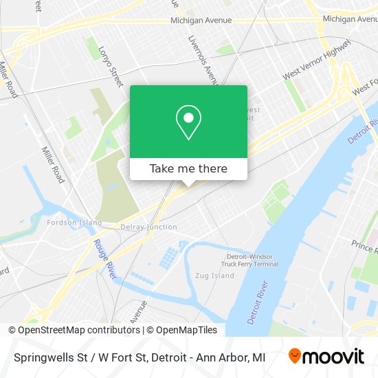 Springwells St / W Fort St map