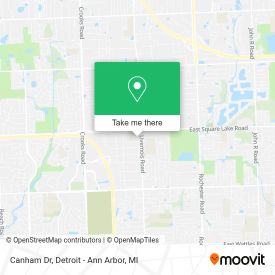 Canham Dr map