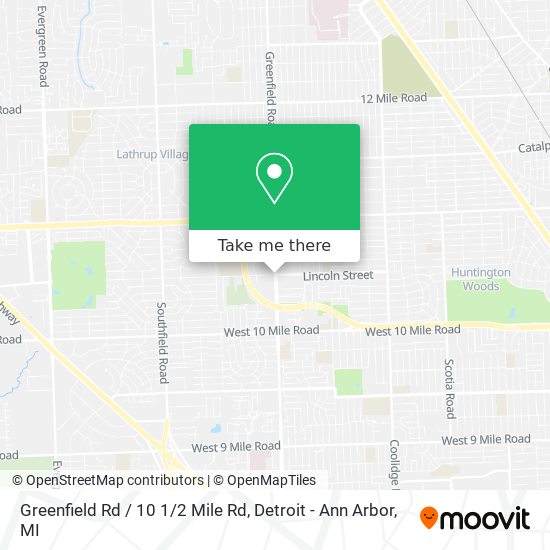 Greenfield Rd / 10 1/2 Mile Rd map