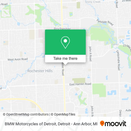 BMW Motorcycles of Detroit map