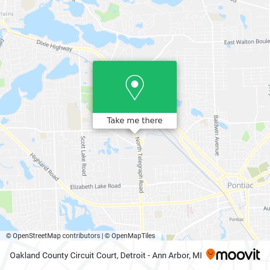 Mapa de Oakland County Circuit Court