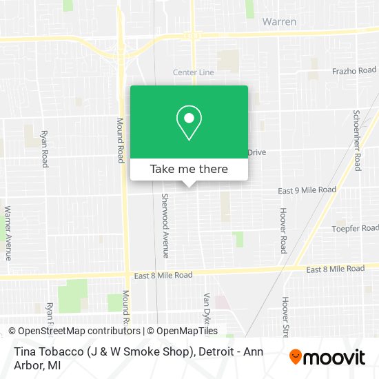 Tina Tobacco (J & W Smoke Shop) map