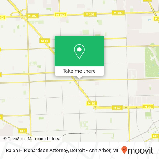 Ralph H Richardson Attorney map