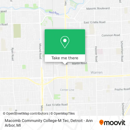 Macomb Community College-M Tec map