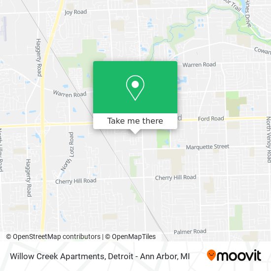 Mapa de Willow Creek Apartments