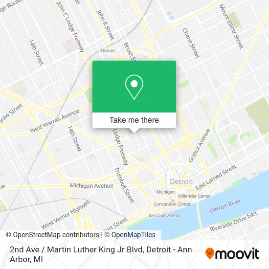 Mapa de 2nd Ave / Martin Luther King Jr Blvd