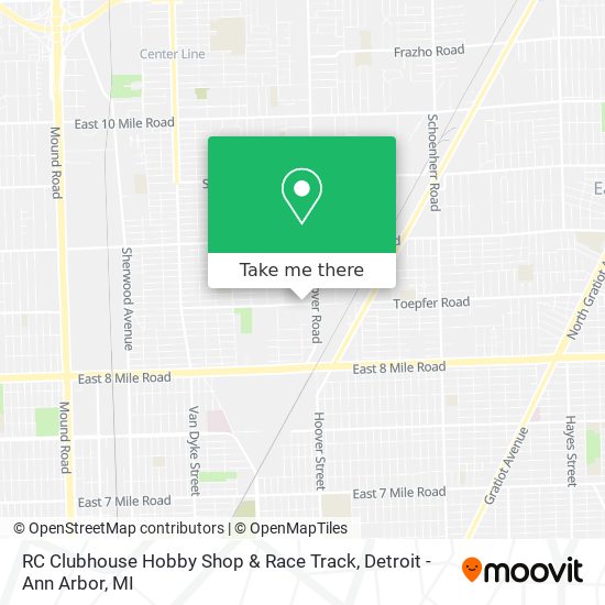 RC Clubhouse Hobby Shop & Race Track map