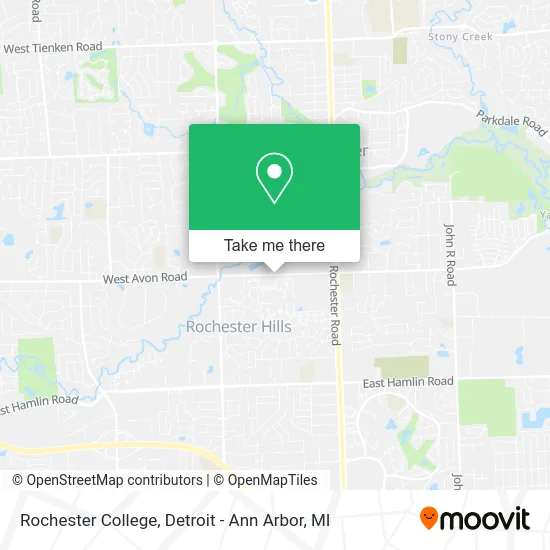 Rochester College map