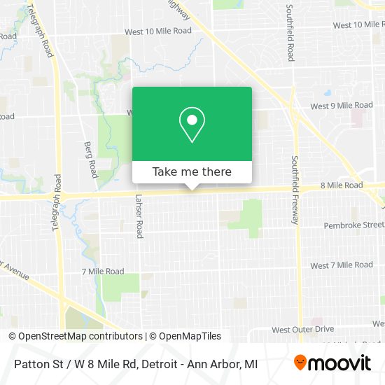 Patton St / W 8 Mile Rd map