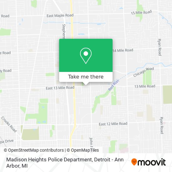 Madison Heights Police Department map