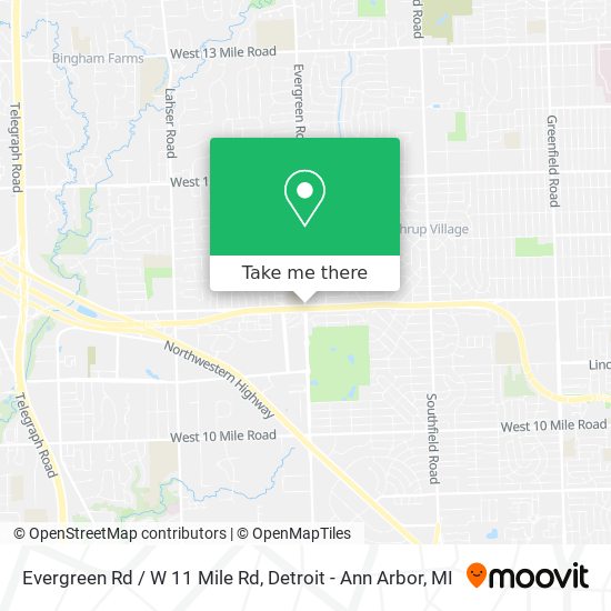 Mapa de Evergreen Rd / W 11 Mile Rd