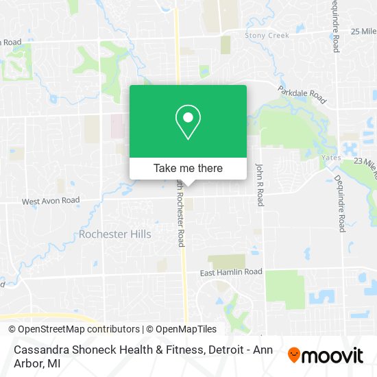 Cassandra Shoneck Health & Fitness map