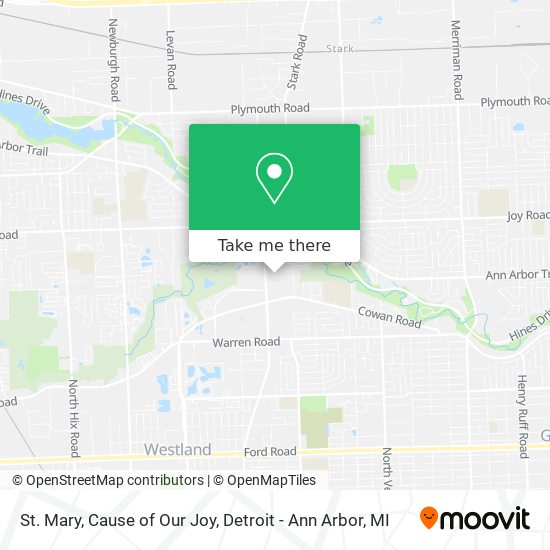 St. Mary, Cause of Our Joy map