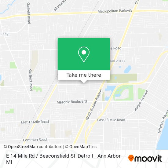 Mapa de E 14 Mile Rd / Beaconsfield St