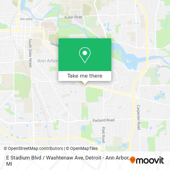 Mapa de E Stadium Blvd / Washtenaw Ave