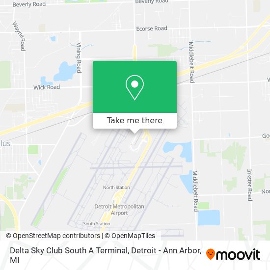 Delta Sky Club South A Terminal map
