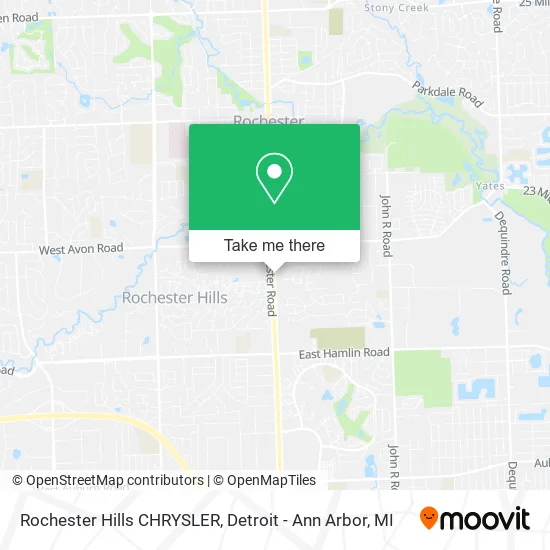 Rochester Hills CHRYSLER map