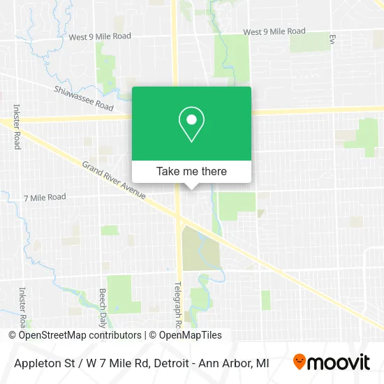 Mapa de Appleton St / W 7 Mile Rd