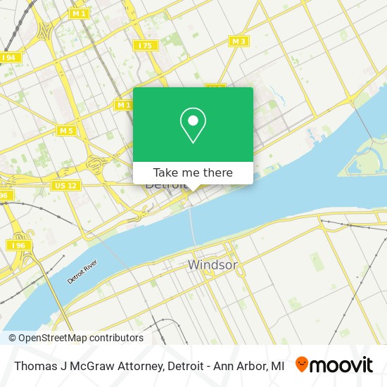 Thomas J McGraw Attorney map