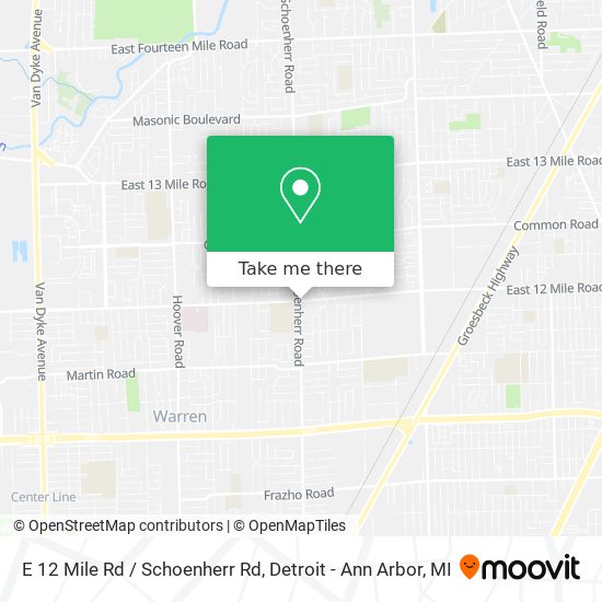 E 12 Mile Rd / Schoenherr Rd map