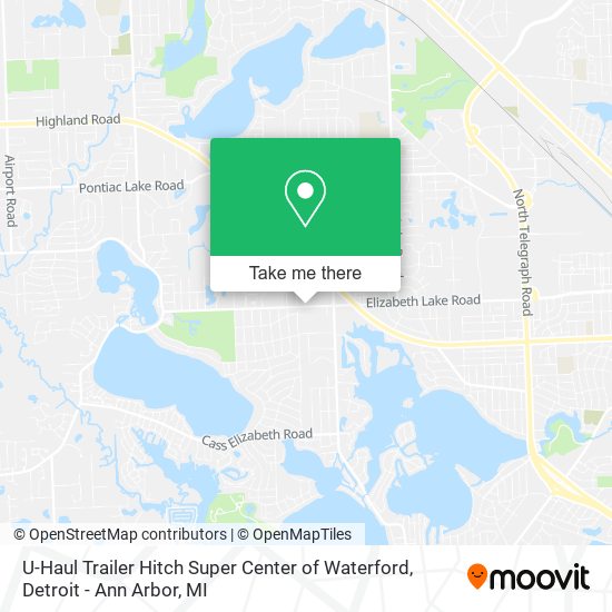 U-Haul Trailer Hitch Super Center of Waterford map