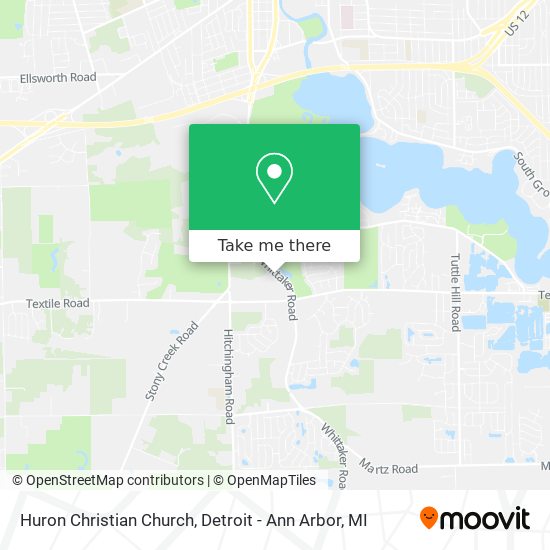 Huron Christian Church map