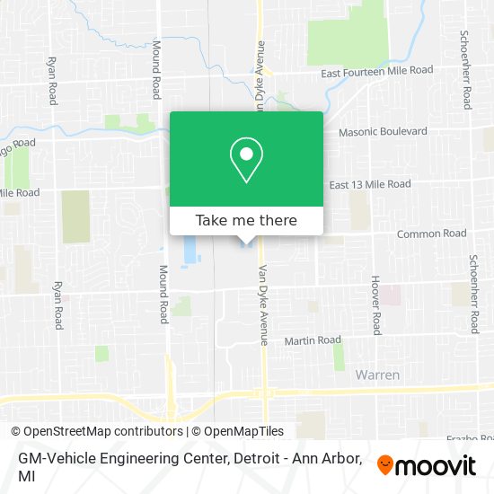 GM-Vehicle Engineering Center map
