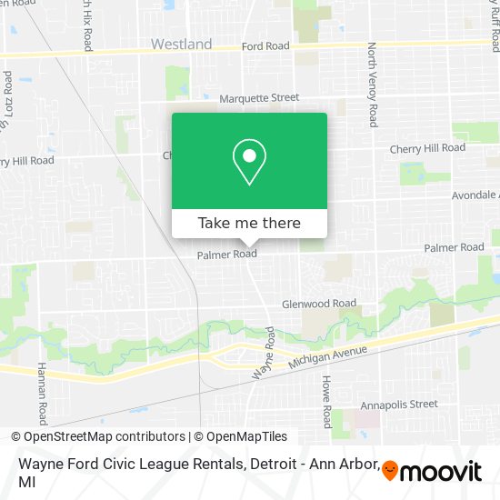 Mapa de Wayne Ford Civic League Rentals