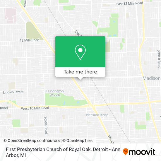 First Presbyterian Church of Royal Oak map