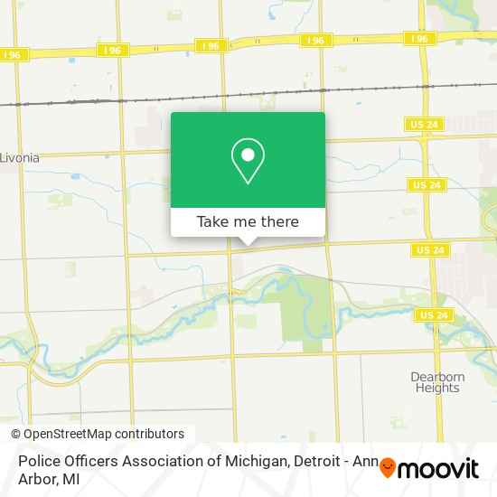 Police Officers Association of Michigan map