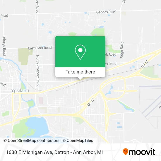 Mapa de 1680 E Michigan Ave