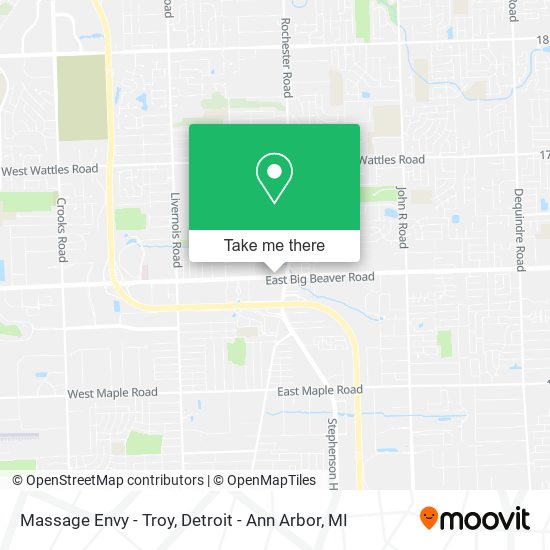 Mapa de Massage Envy - Troy
