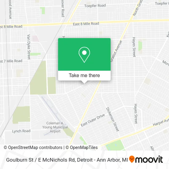 Mapa de Goulburn St / E McNichols Rd