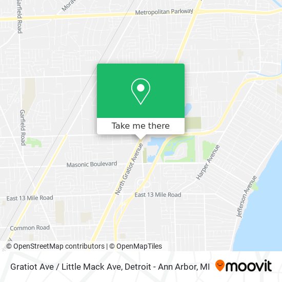 Mapa de Gratiot Ave / Little Mack Ave