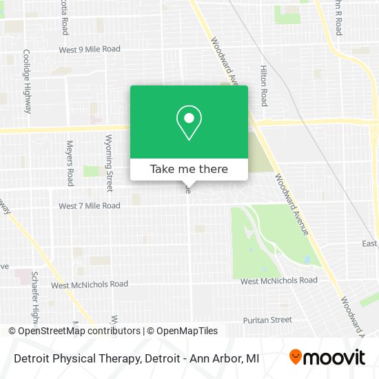Detroit Physical Therapy map