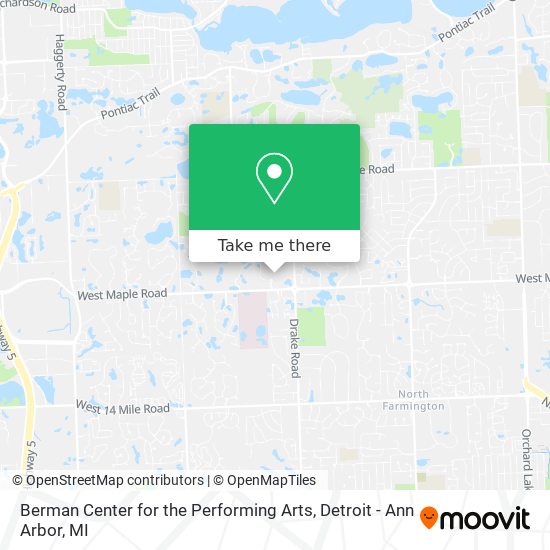 Mapa de Berman Center for the Performing Arts