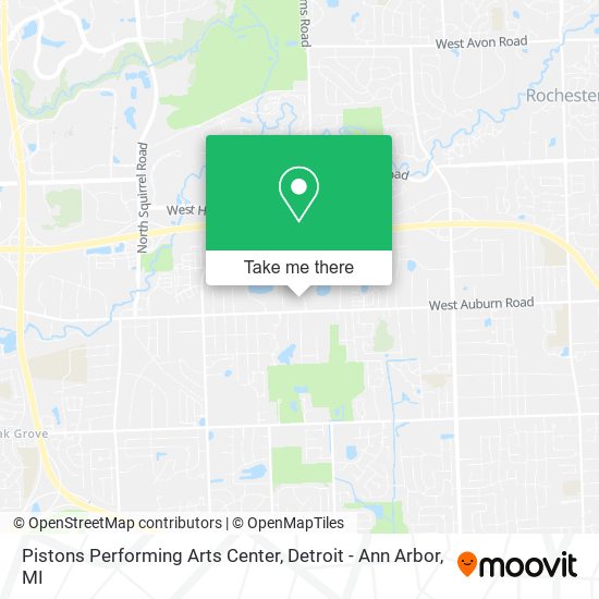 Mapa de Pistons Performing Arts Center