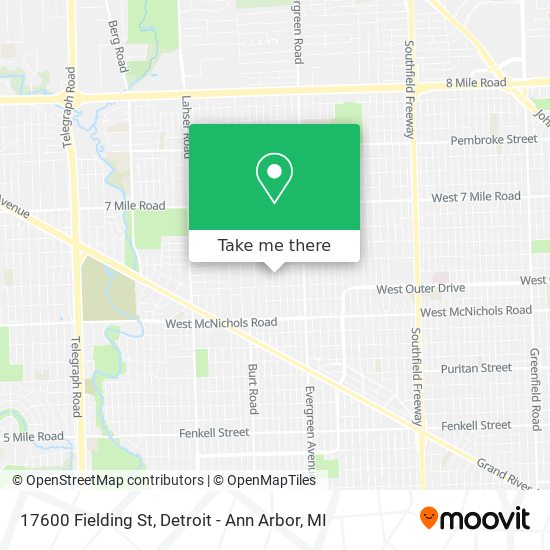 Mapa de 17600 Fielding St