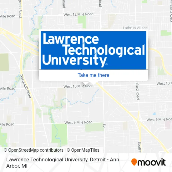 Mapa de Lawrence Technological University