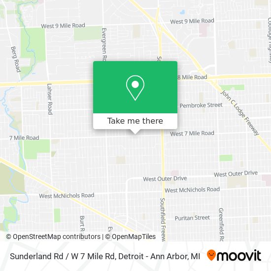 Mapa de Sunderland Rd / W 7 Mile Rd