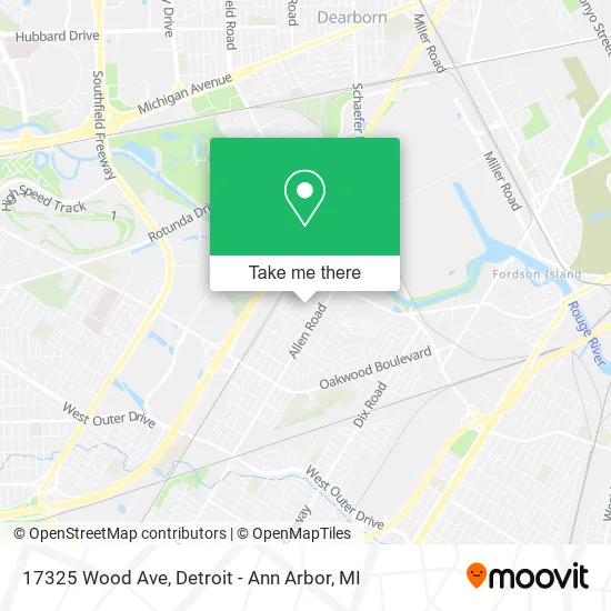 17325 Wood Ave map