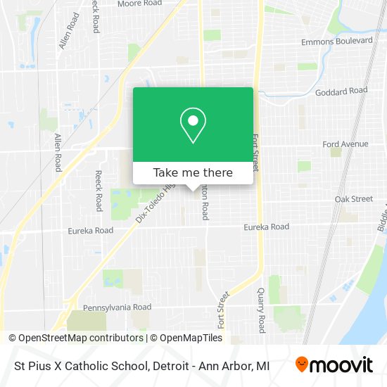 St Pius X Catholic School map