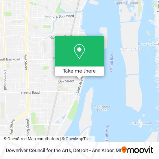 Mapa de Downriver Council for the Arts
