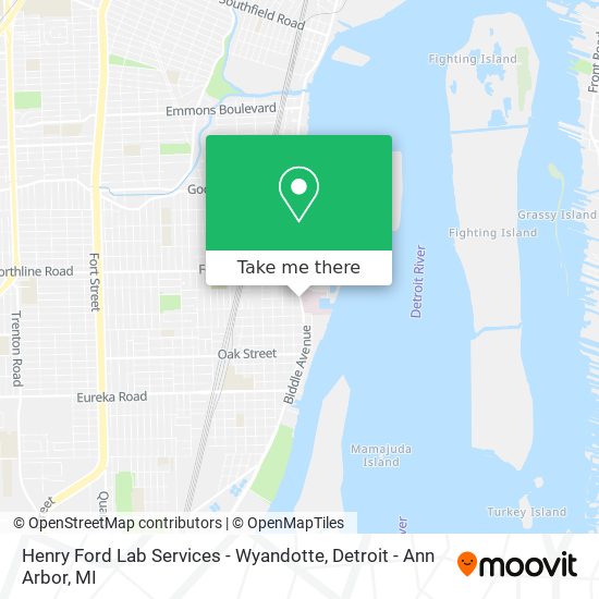 Henry Ford Lab Services - Wyandotte map