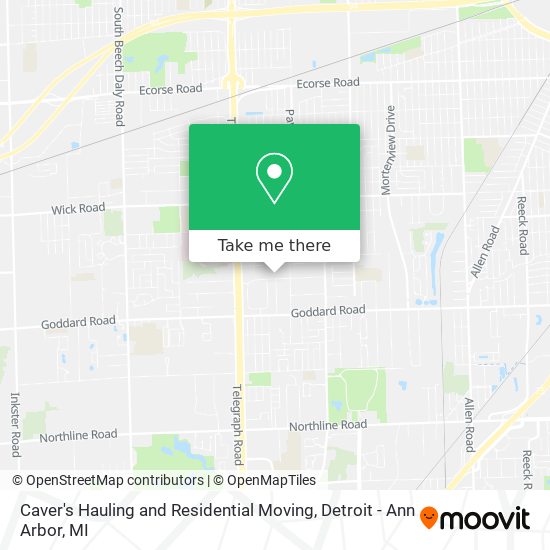 Mapa de Caver's Hauling and Residential Moving