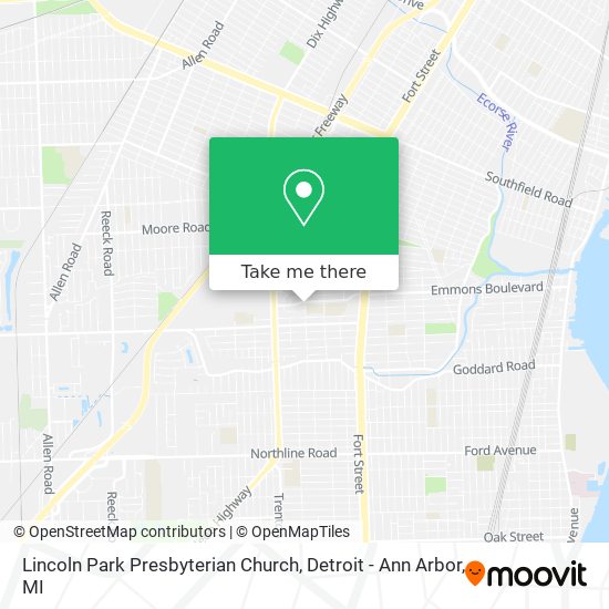 Lincoln Park Presbyterian Church map