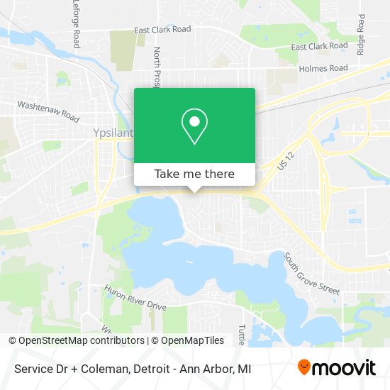 Mapa de Service Dr + Coleman